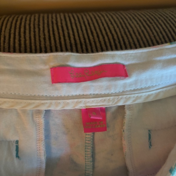 Lilly Pulitzer Pink and Blue High Waist Shorts - Picture 3 of 3